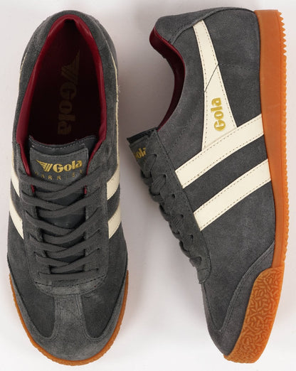 Gola Harrier Suede Trainer Grey Off White