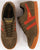 Gola Harrier Suede Trainer Khaki/Orange Spice