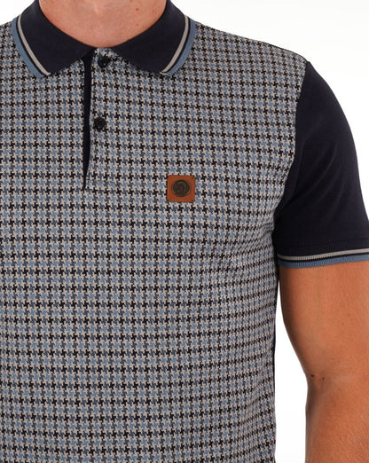 Trojan Houndstooth Polo Navy