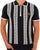 Trojan Chain Stripe Zip Polo Navy