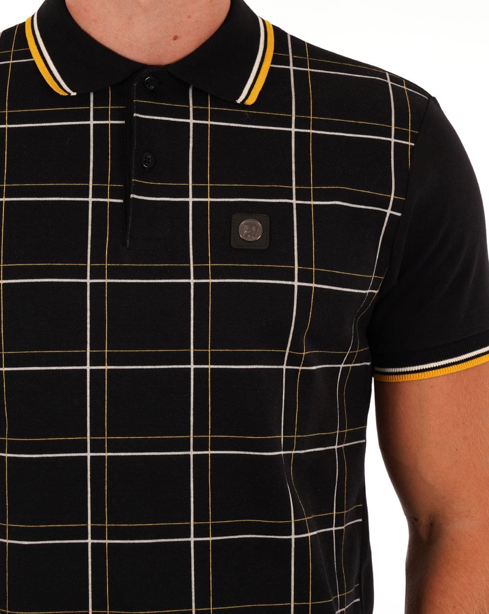 Trojan Windowpane Polo Black