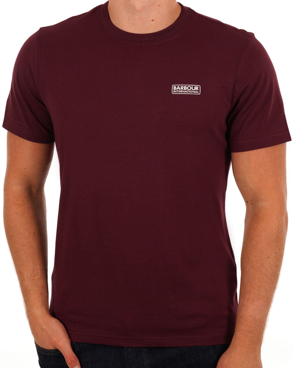 Barbour International Small Logo T-shirt Bordeaux