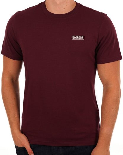 Barbour International Small Logo T-shirt Bordeaux