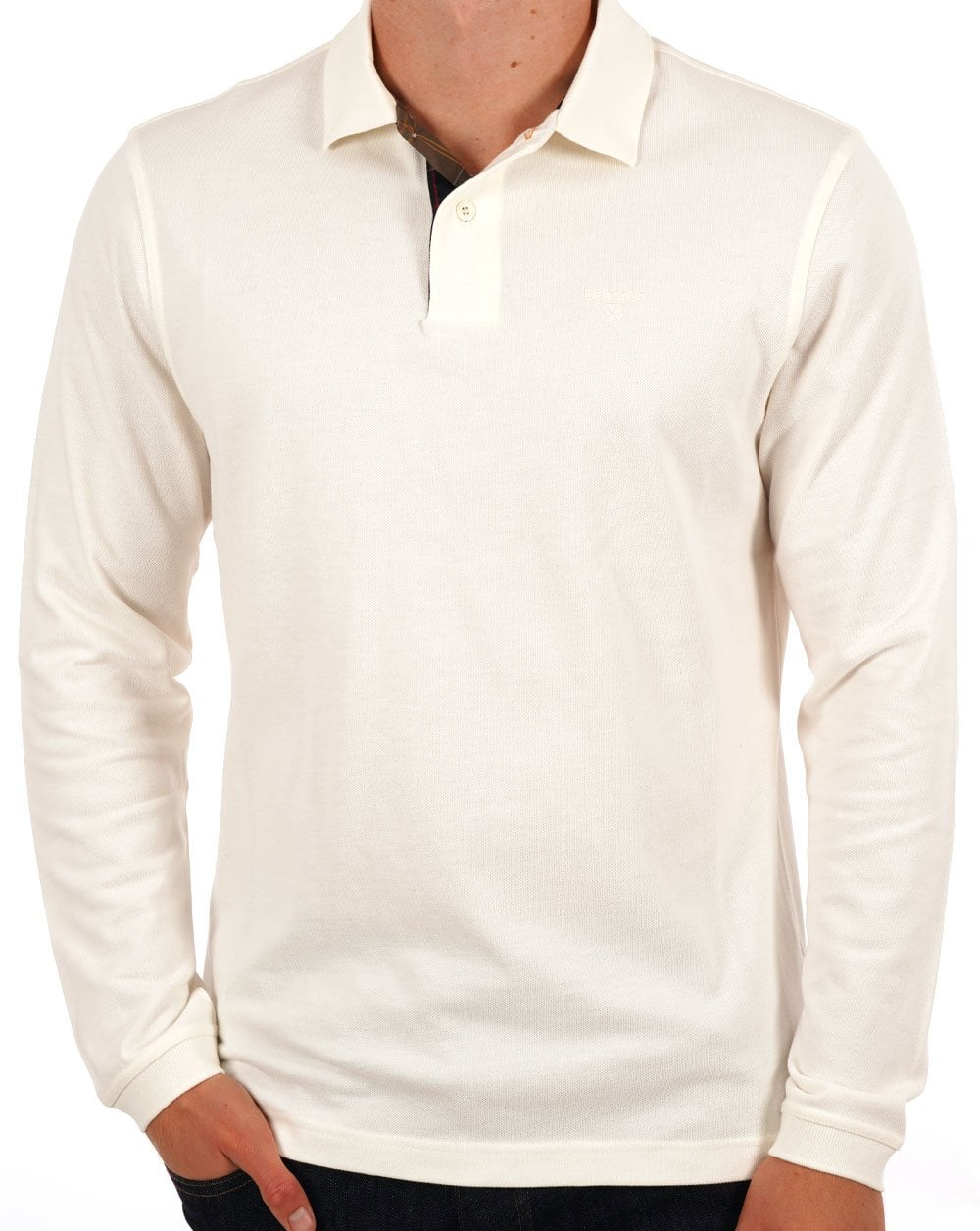 Barbour Long Sleeve Sport Polo Whisper White