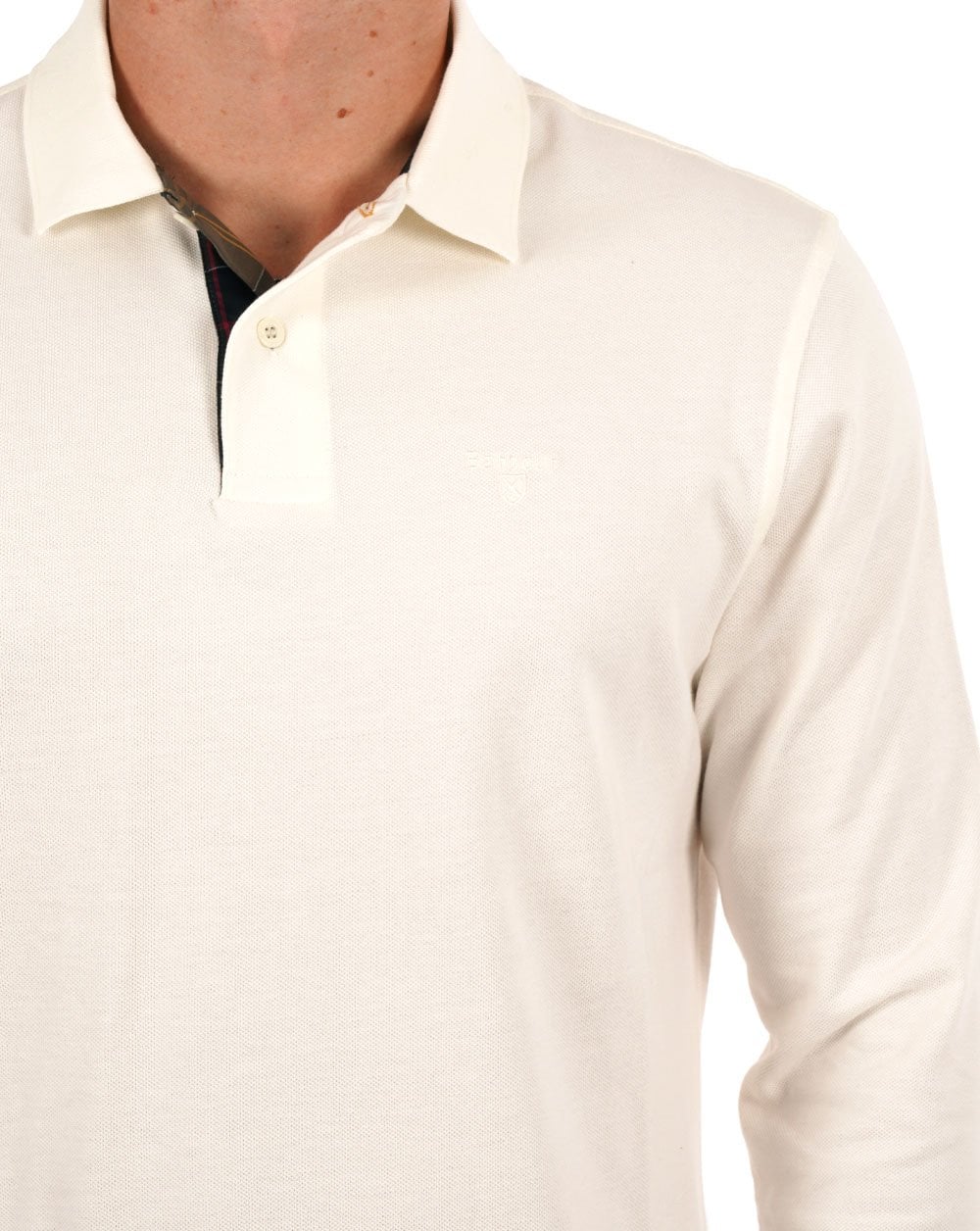 Barbour Long Sleeve Sport Polo Whisper White