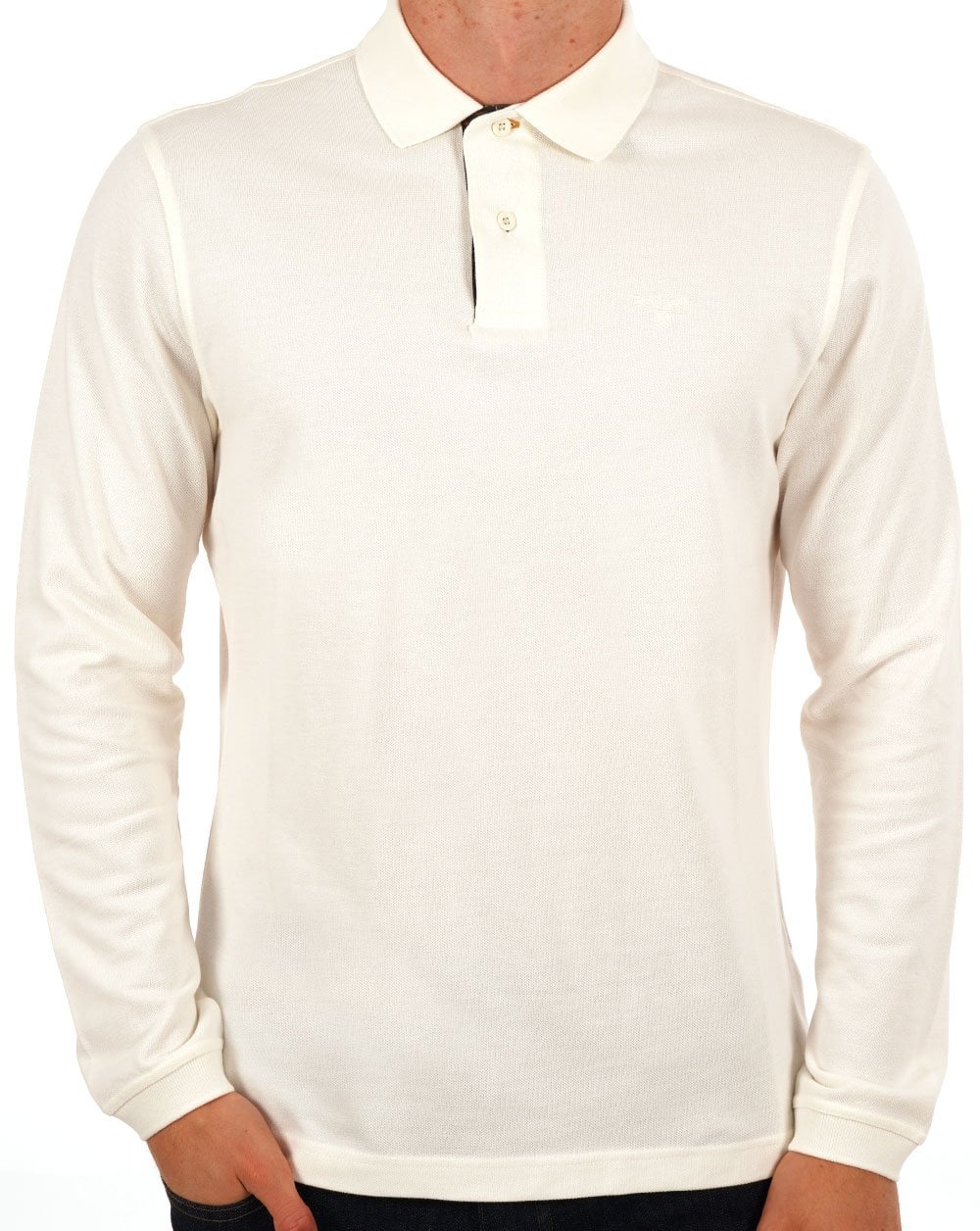 Barbour Long Sleeve Sport Polo Whisper White