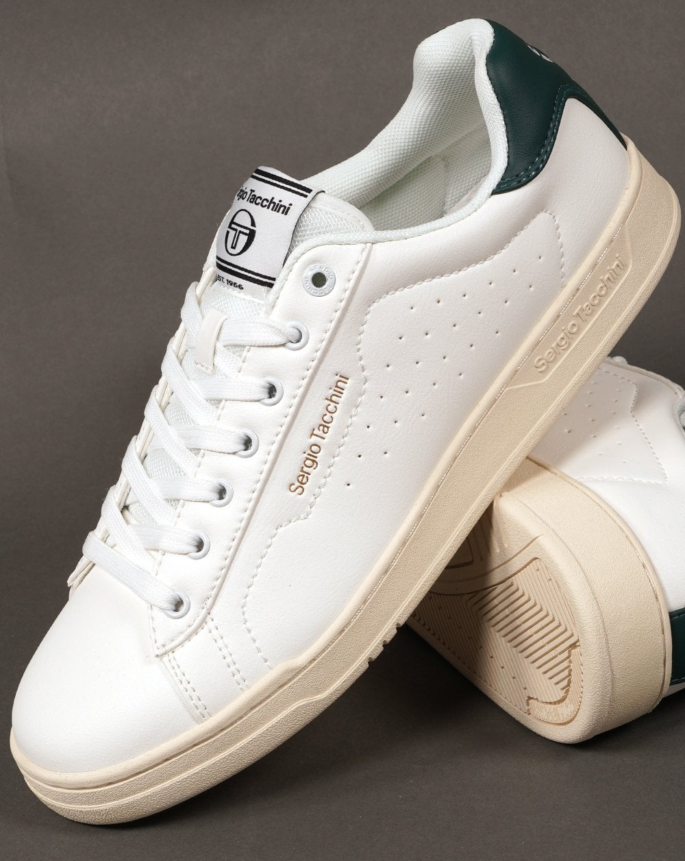 Sergio Tacchini Capri Trainers White/Dark Green