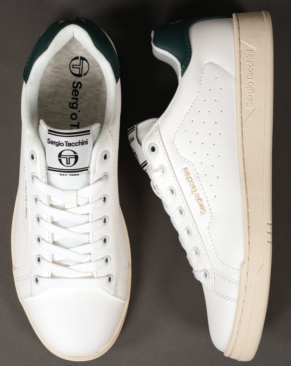 Sergio Tacchini Capri Trainers White/Dark Green