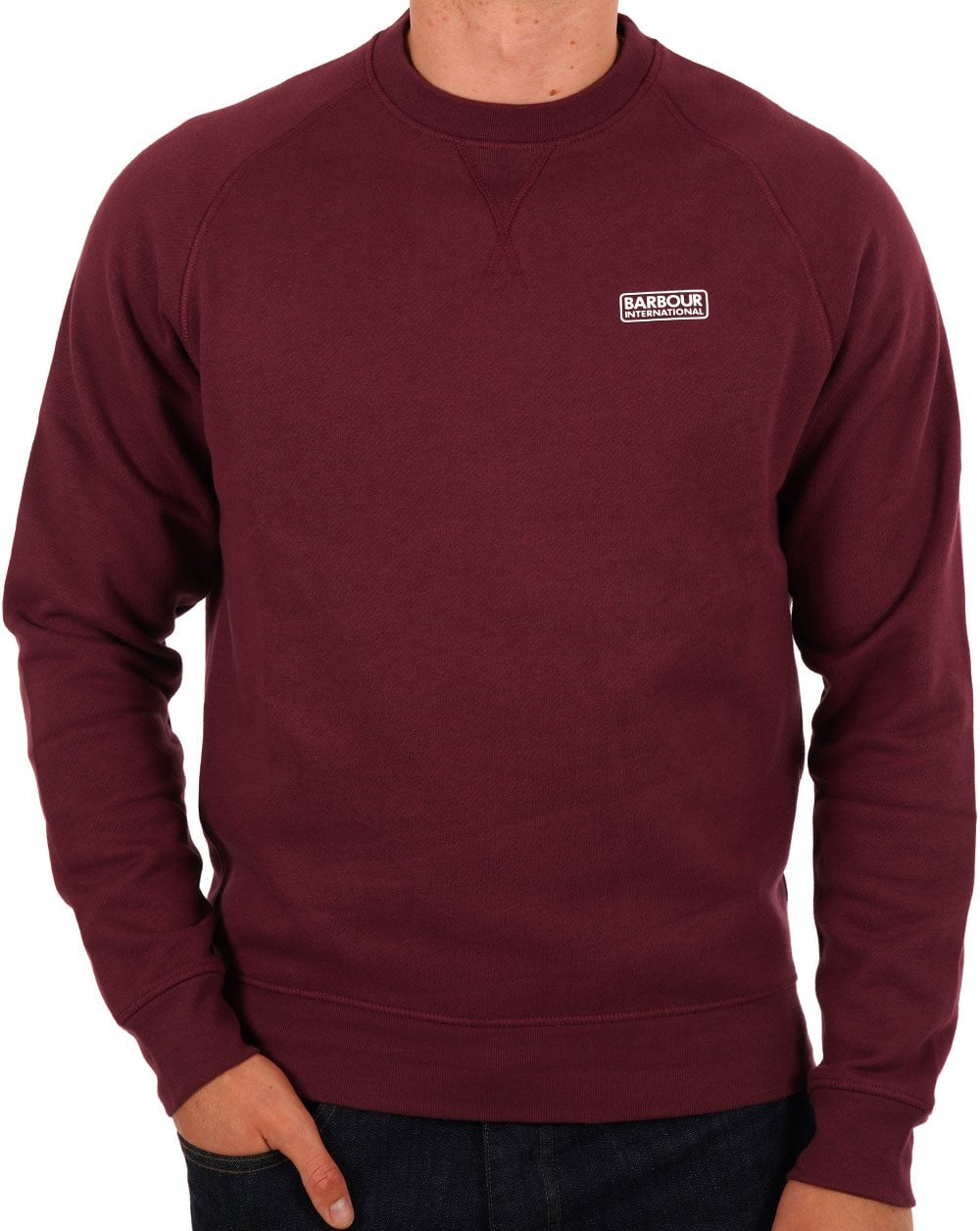 Barbour International Essential Crew Sweatshirt Bordeaux