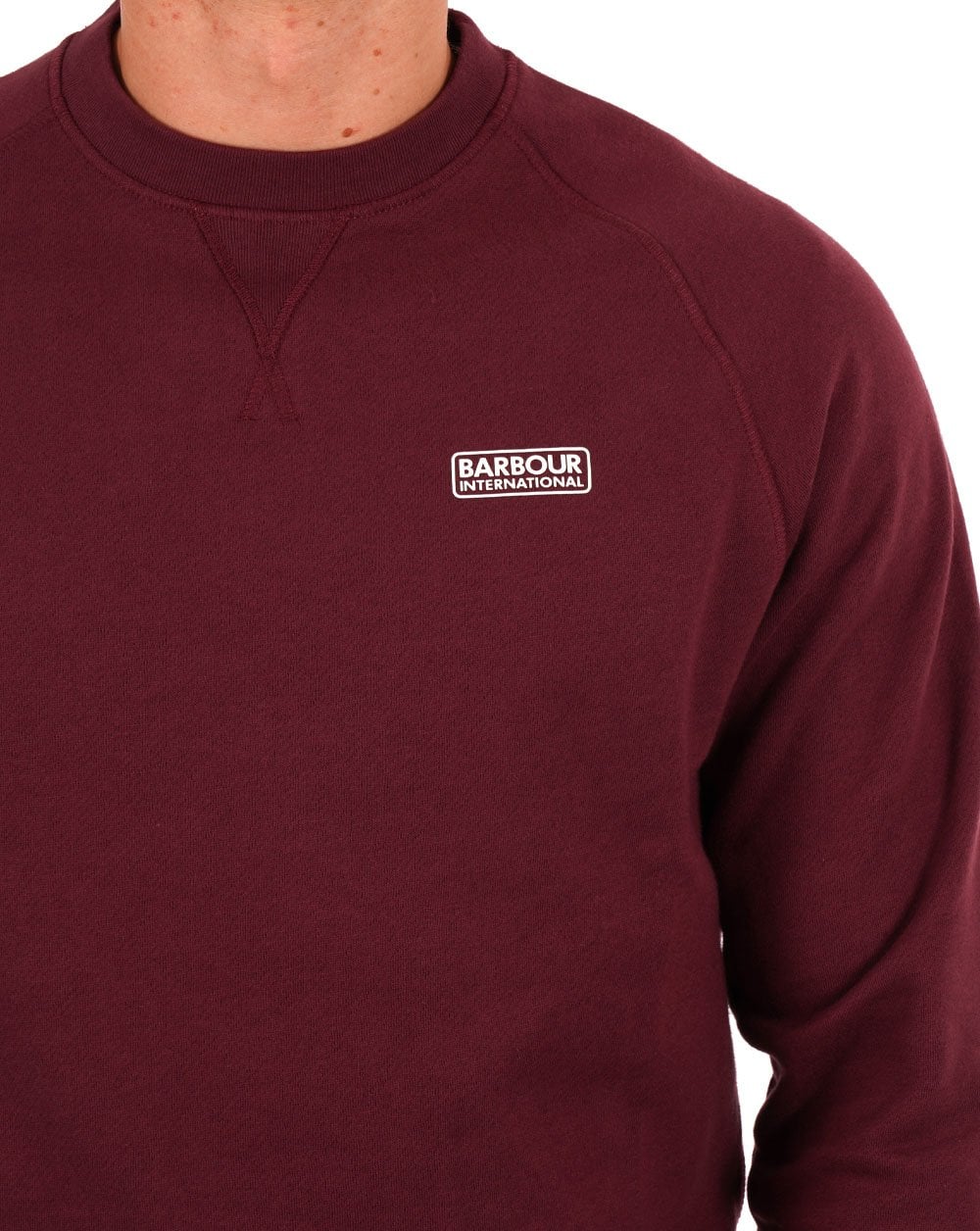 Barbour International Essential Crew Sweatshirt Bordeaux