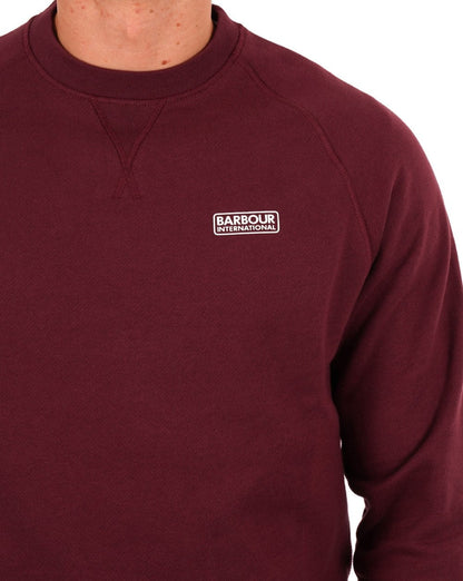 Barbour International Essential Crew Sweatshirt Bordeaux