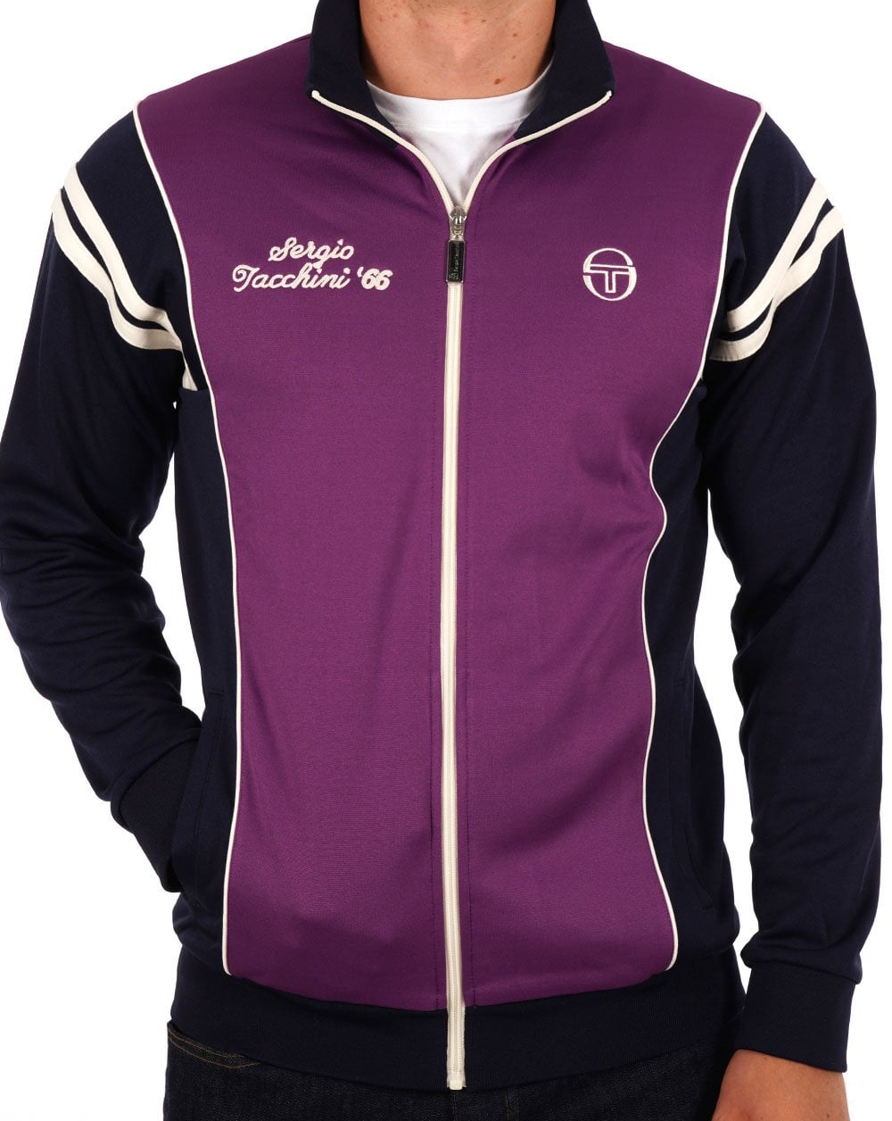 Sergio Tacchini Scirocco 66 Track Top Purple/Navy Blue