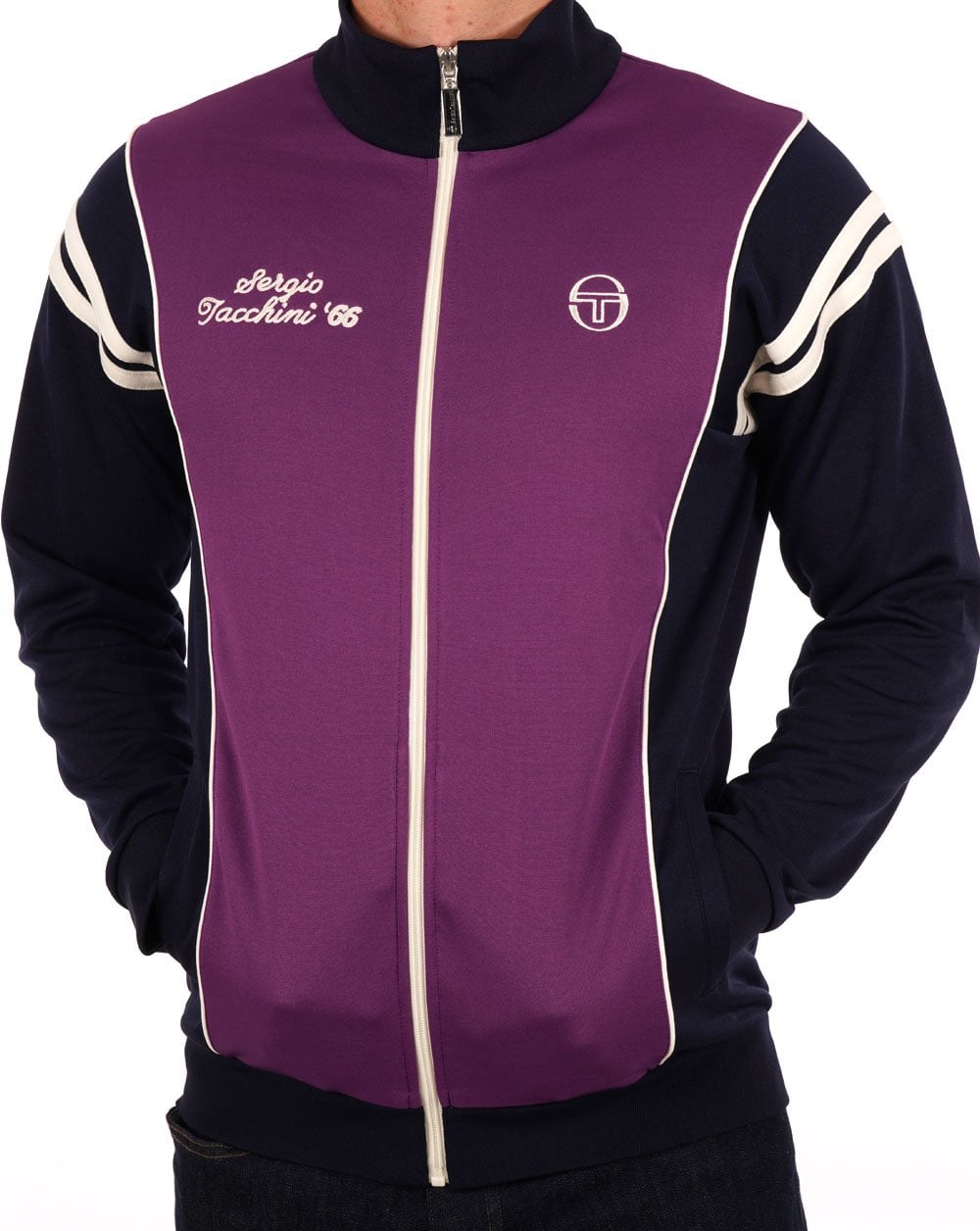 Sergio Tacchini Scirocco 66 Track Top Purple/Navy Blue