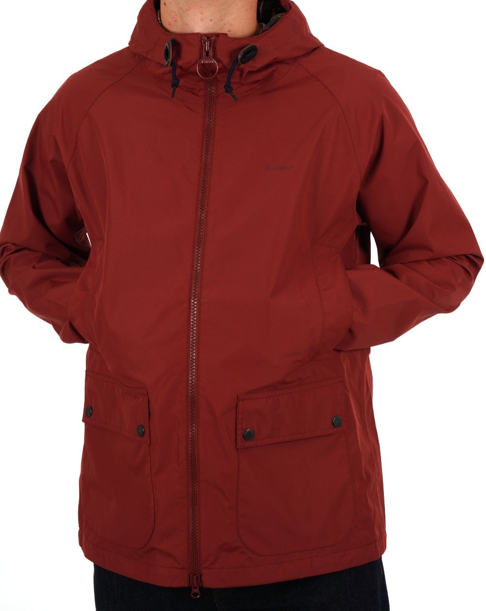 Barbour Domus Hooded Jacket Russet Brown