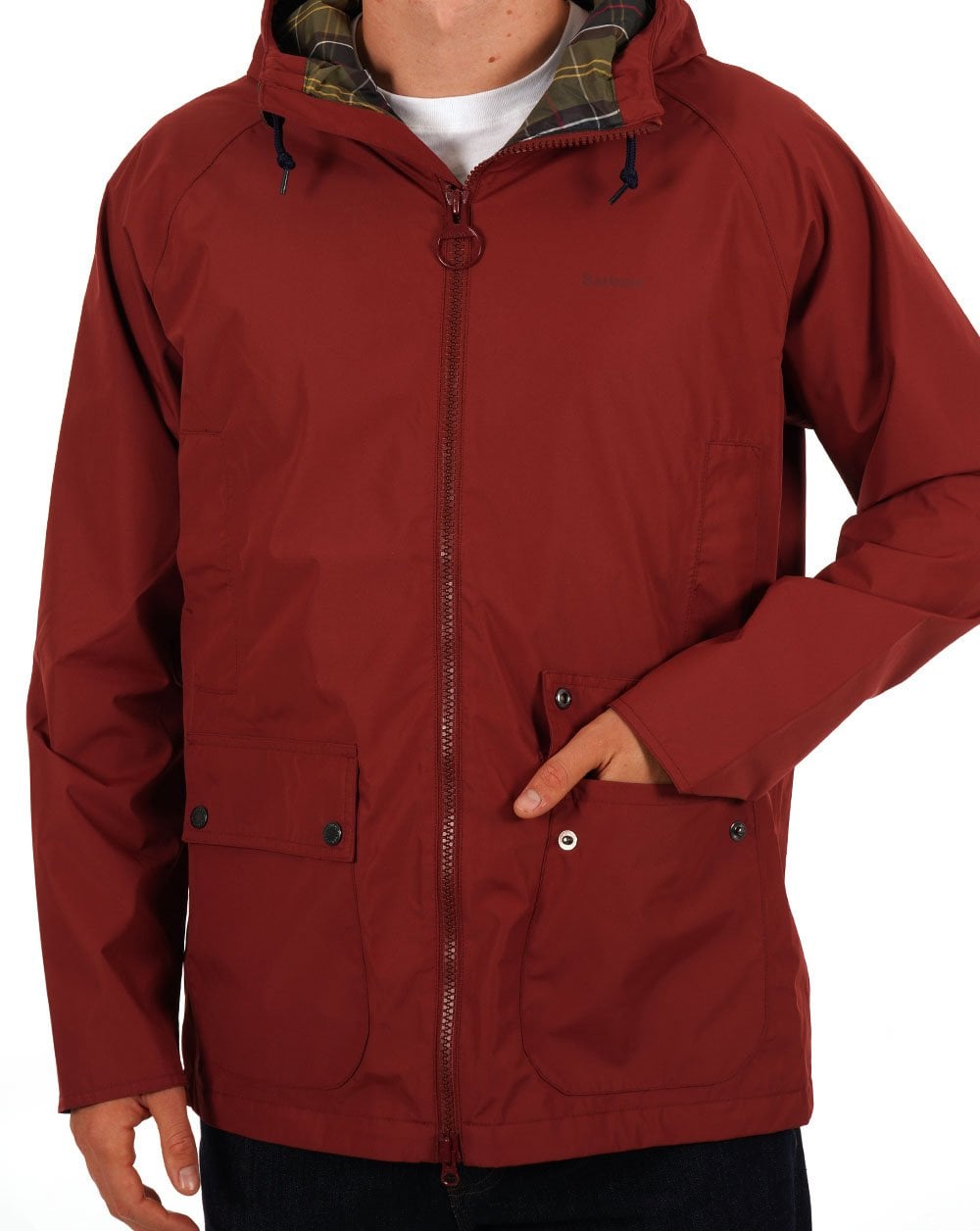 Barbour Domus Hooded Jacket Russet Brown