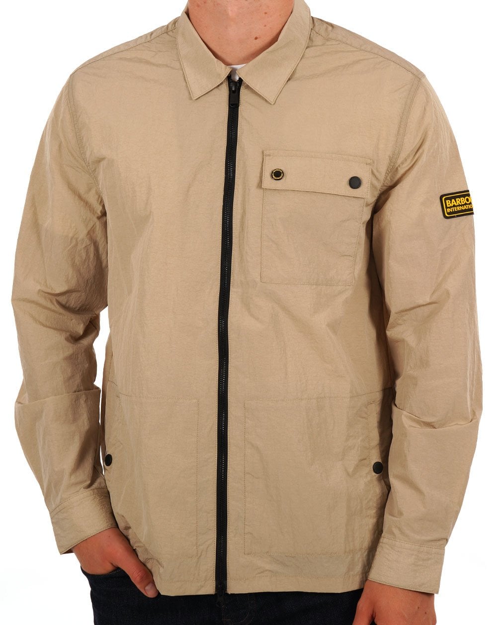 Barbour International Inlet Overshirt Light Stone