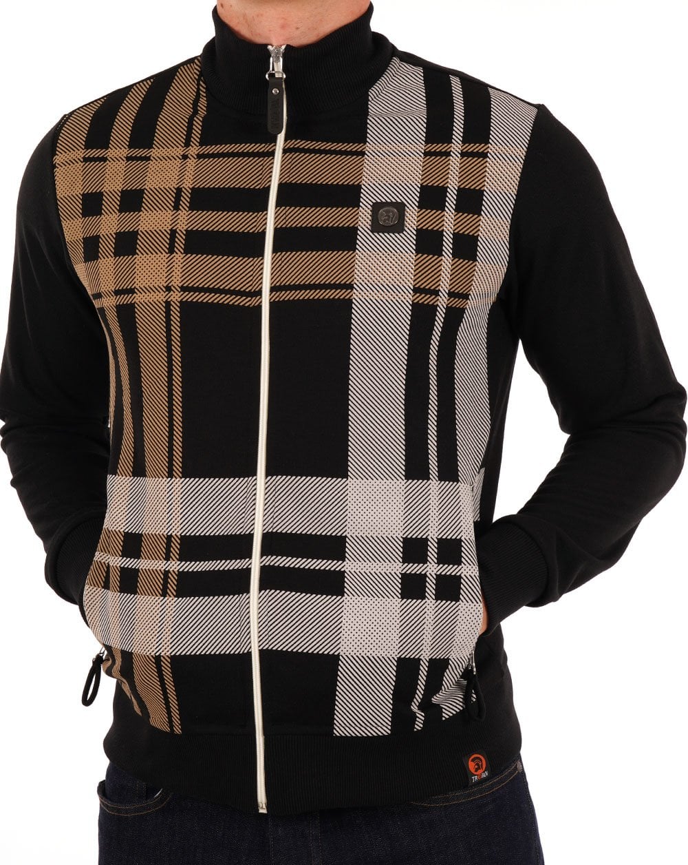 Trojan Check Zip Thru Black