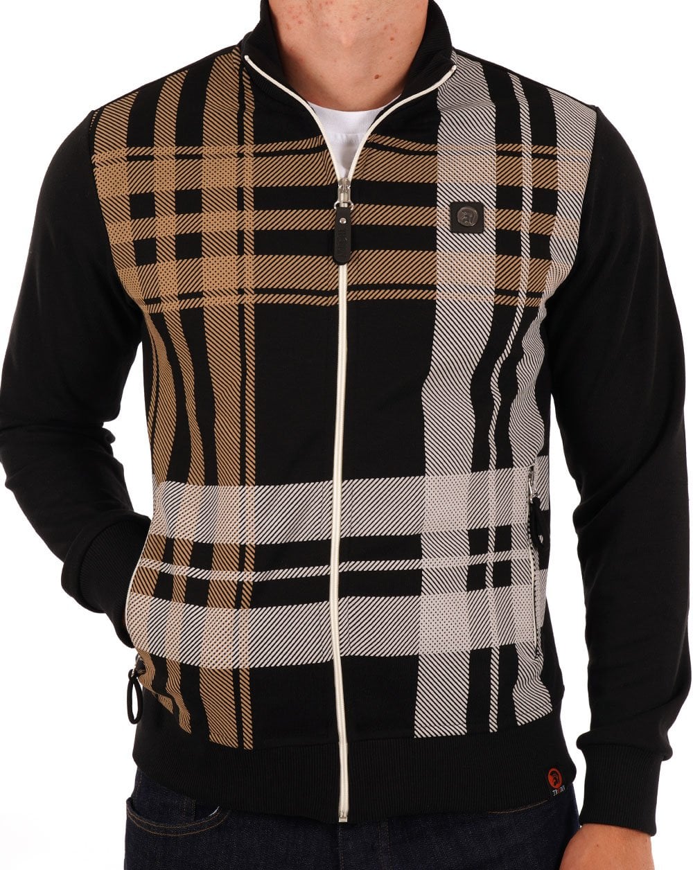 Trojan Check Zip Thru Black