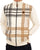 Trojan Check Zip Thru Top Ecru