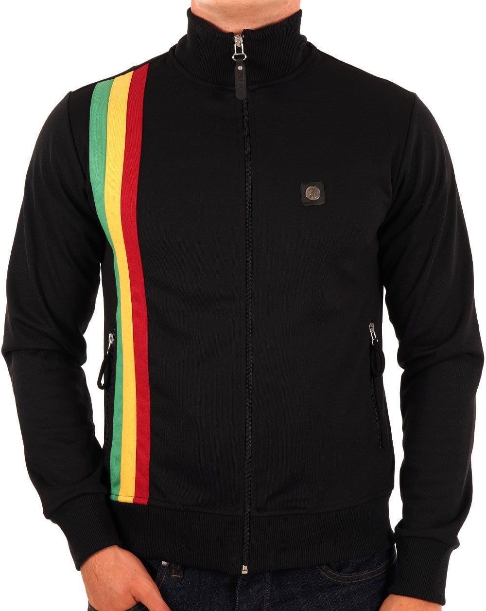 Trojan Racing Stripe Track Top Black
