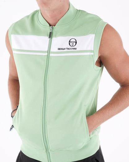 Sergio Tacchini Masters Sleeveless Track Top Green/White