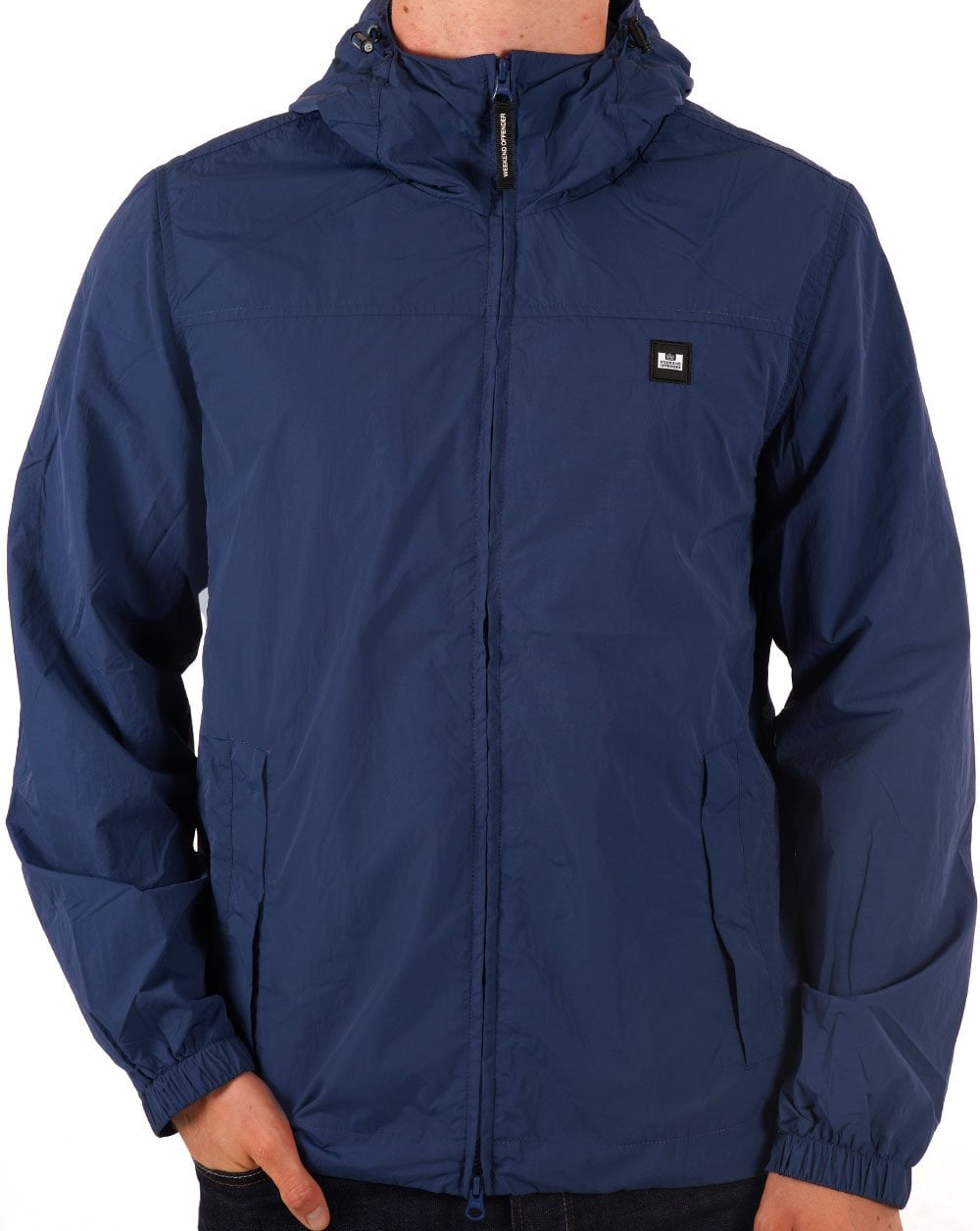 Weekend Offender Hooded Windbreaker Petrol Blue