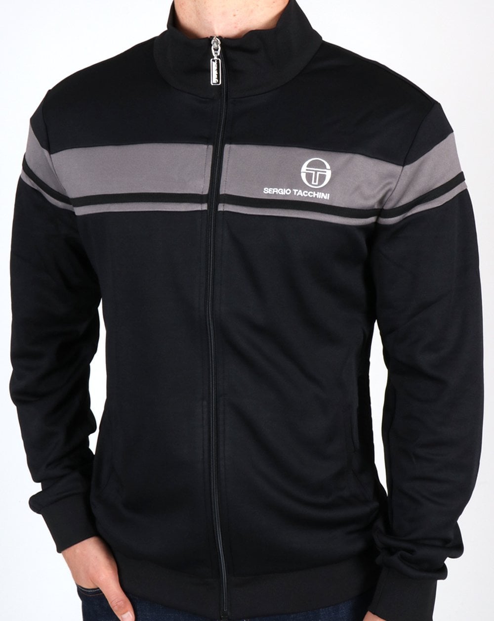 Sergio Tacchini Masters Track Top Black Grey
