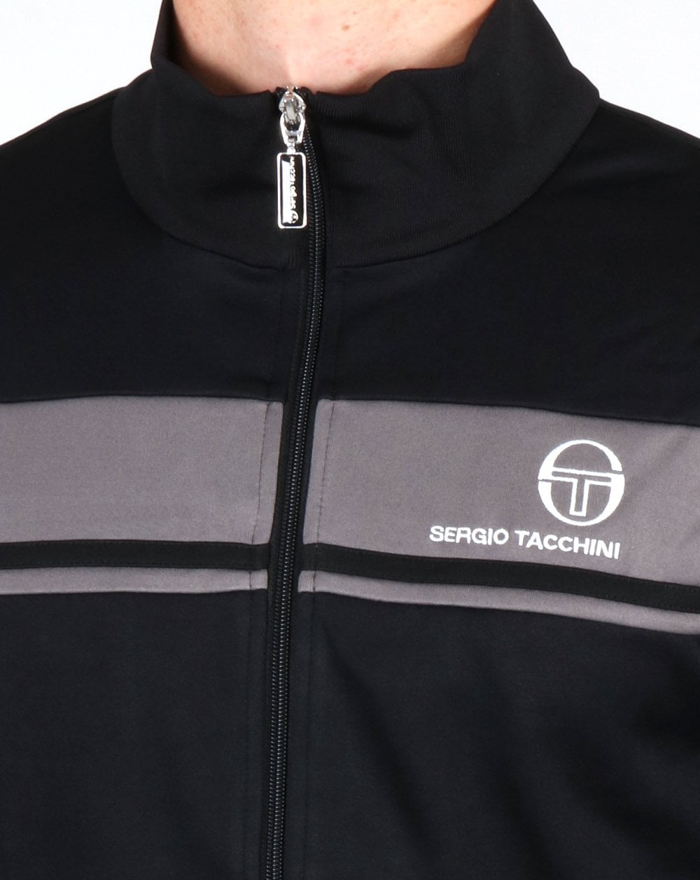 Sergio Tacchini Masters Track Top Black Grey