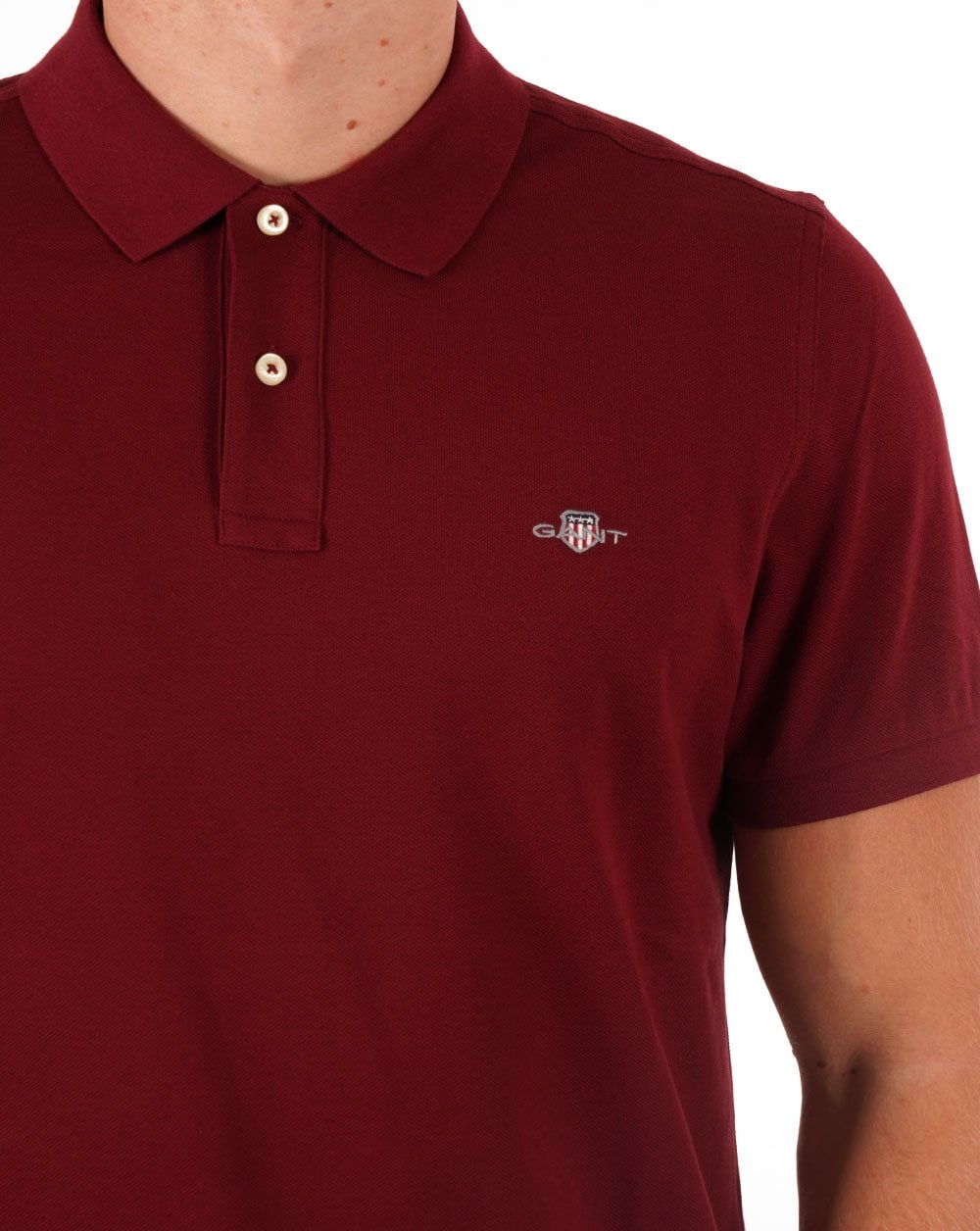Gant Shield Pique Polo Dark Red