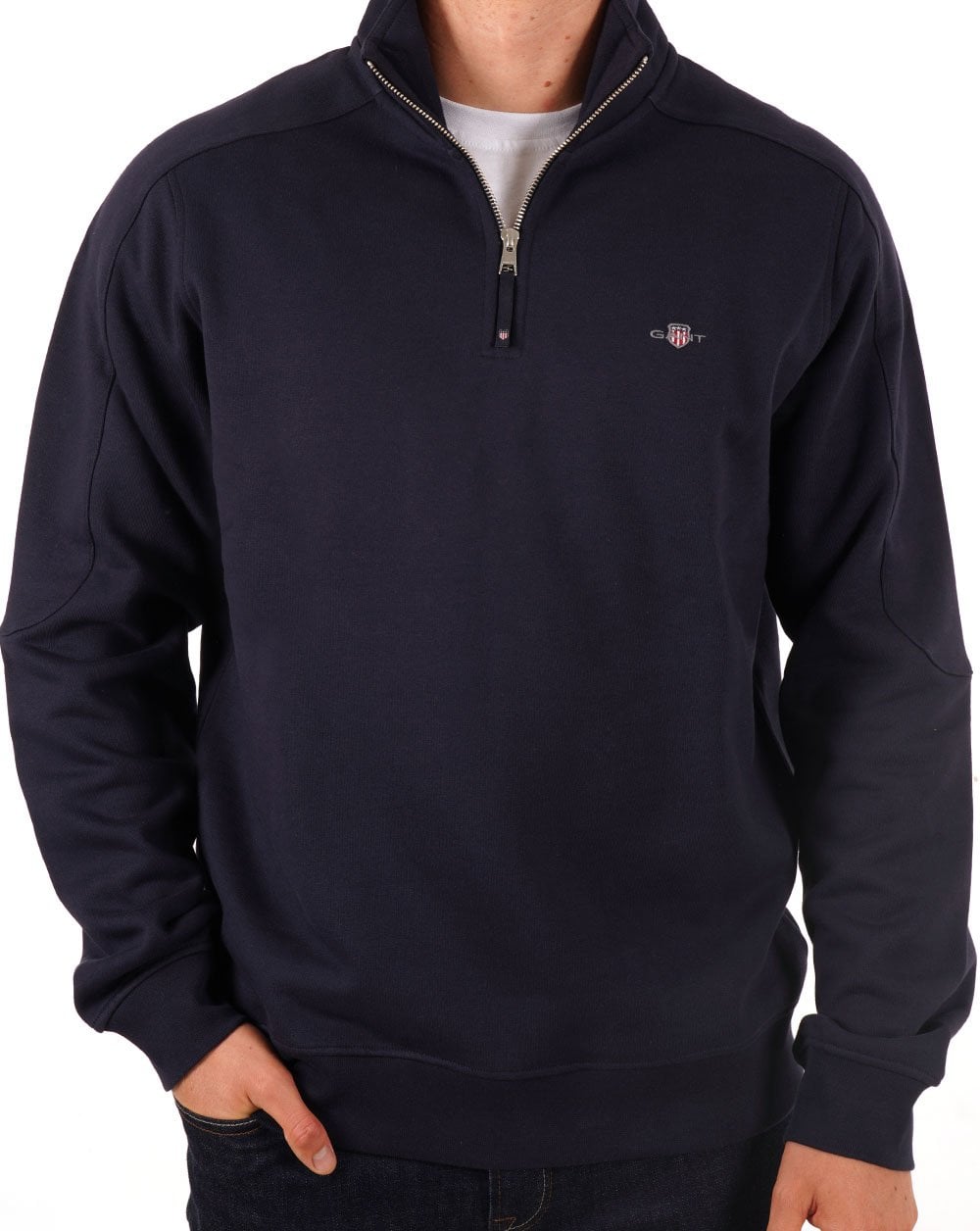 Gant Half Zip Sweatshirt Navy Blue