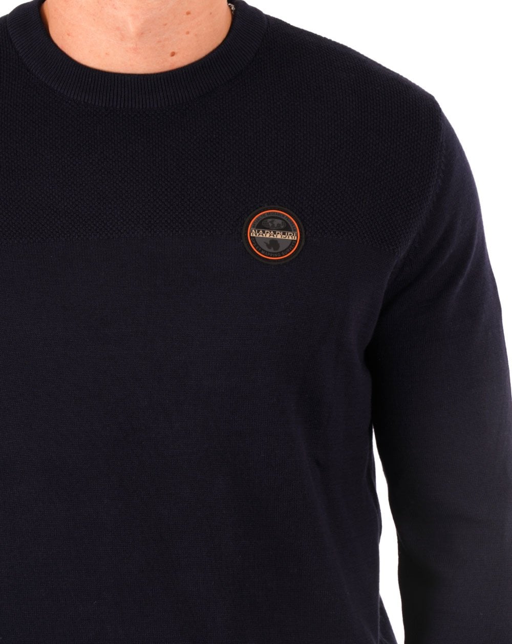 Napapijri Derri Crew Neck Knit Jumper Navy Blue