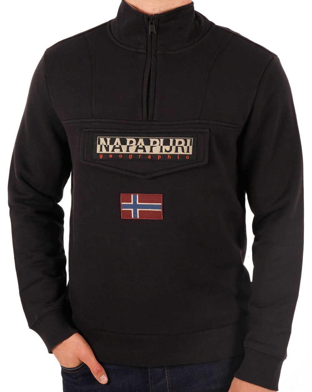 Napapijri Burge Half Zip Sweatshirt Black