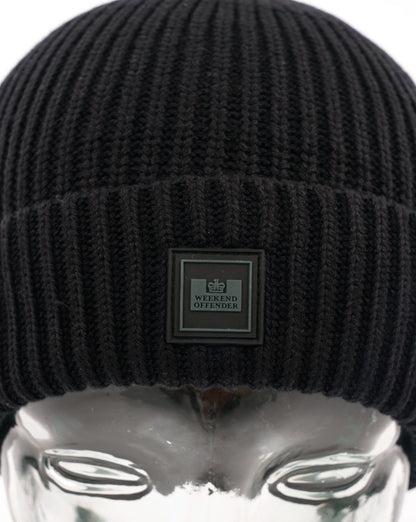 Weekend Offender Kettama Ribbed Beanie Black