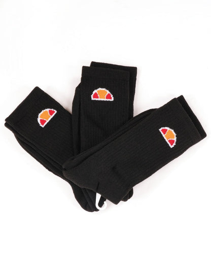 Ellesse Tisbi 3 Pack Socks Black