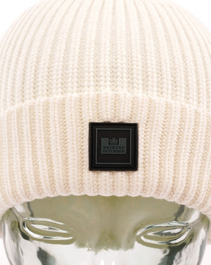 Weekend Offender Kettama Ribbed Beanie Winter White
