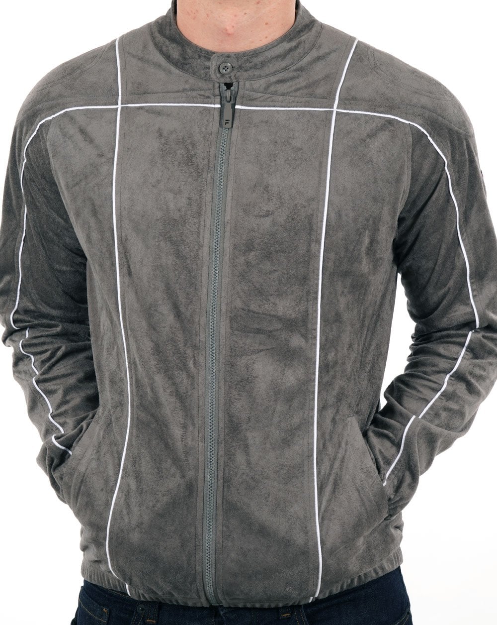 Fila Vintage Terrinda Track Top Charcoal Grey/White