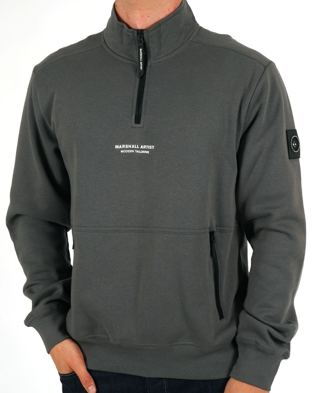 Marshall Artist Siren 1/4 Zip Sweat Slate Grey
