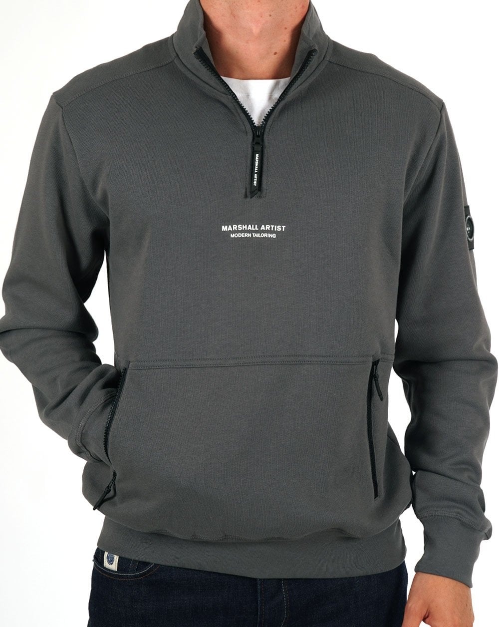 Marshall Artist Siren 1/4 Zip Sweat Slate Grey