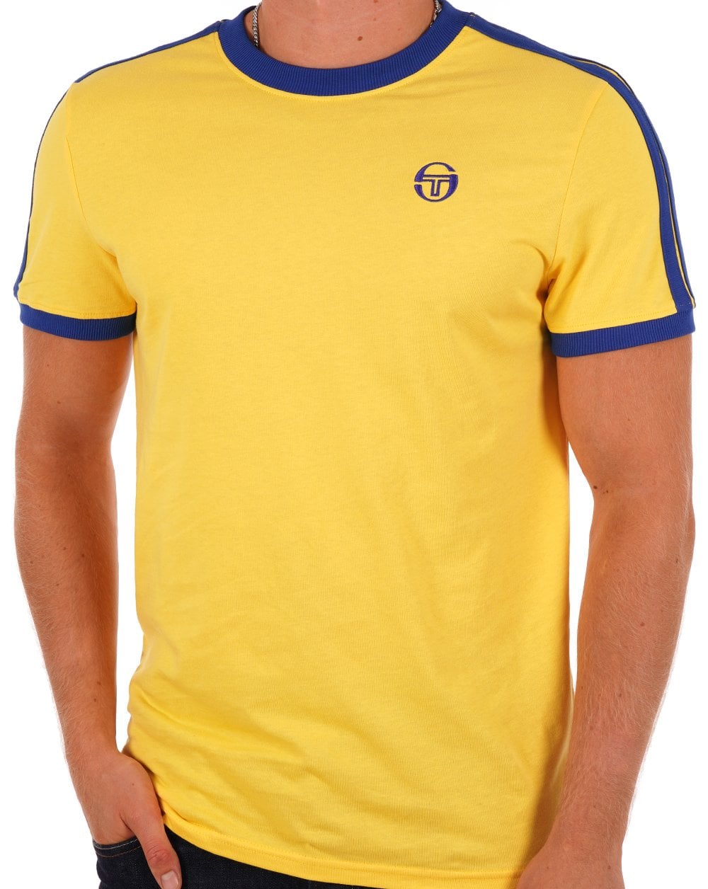 Sergio Tacchini Retro T- Shirt Yellow Royal