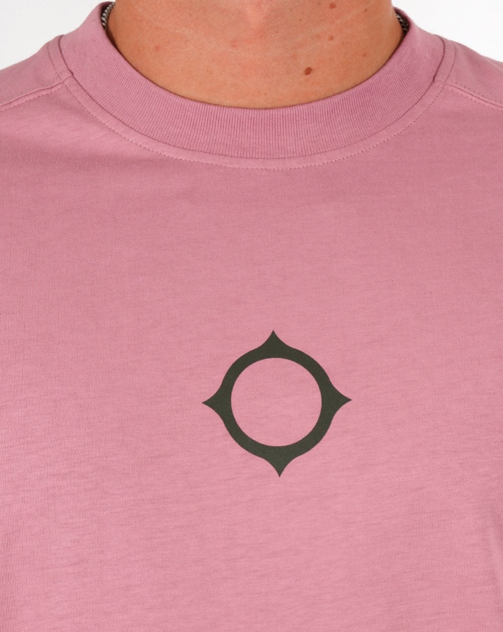 Ma.strum Compass Print T-shirt Dark Pink