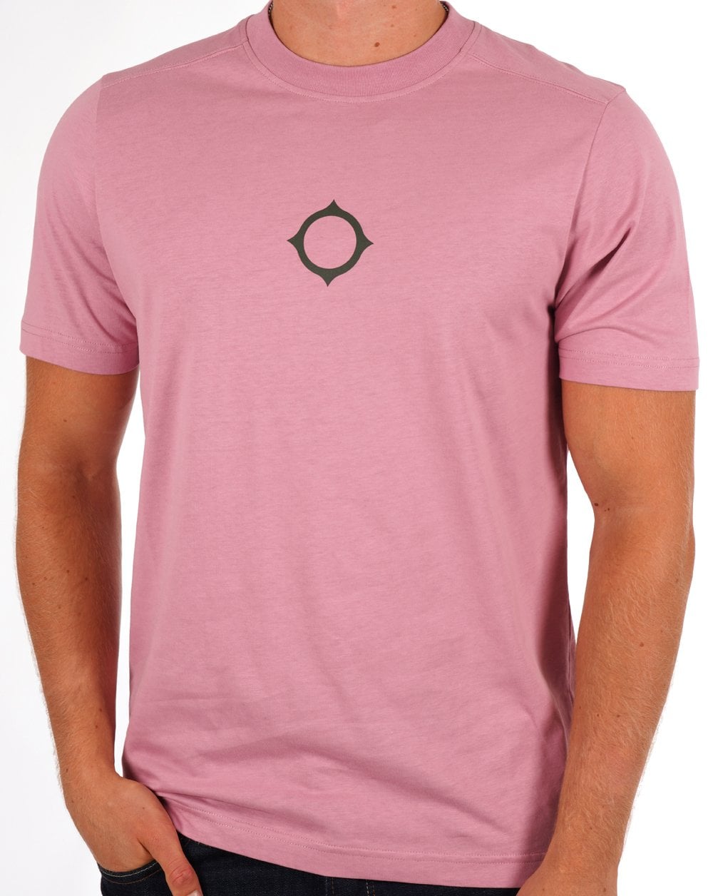 Ma.strum Compass Print T-shirt Dark Pink