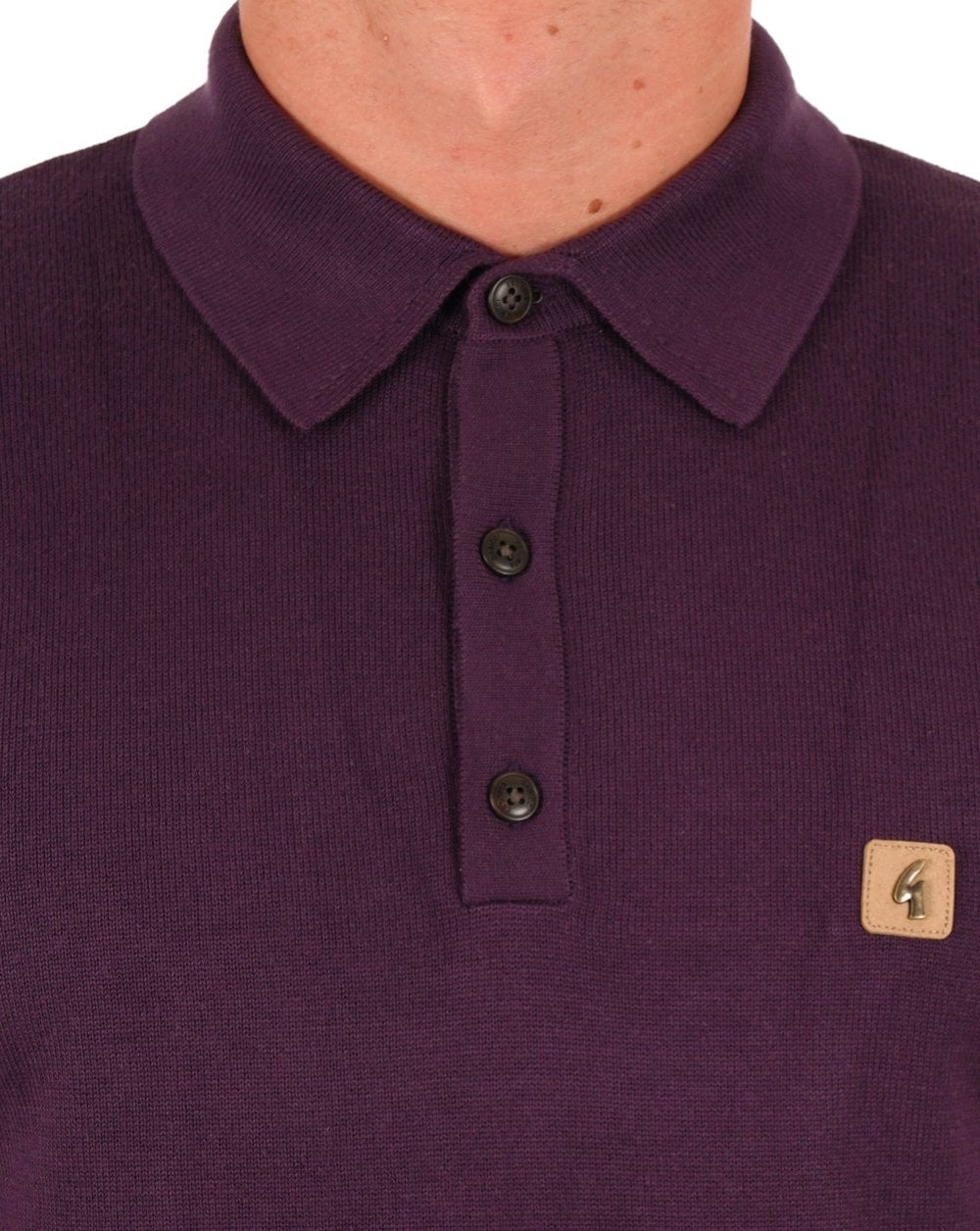 Gabicci Vintage Jackson Knitted Polo Grape