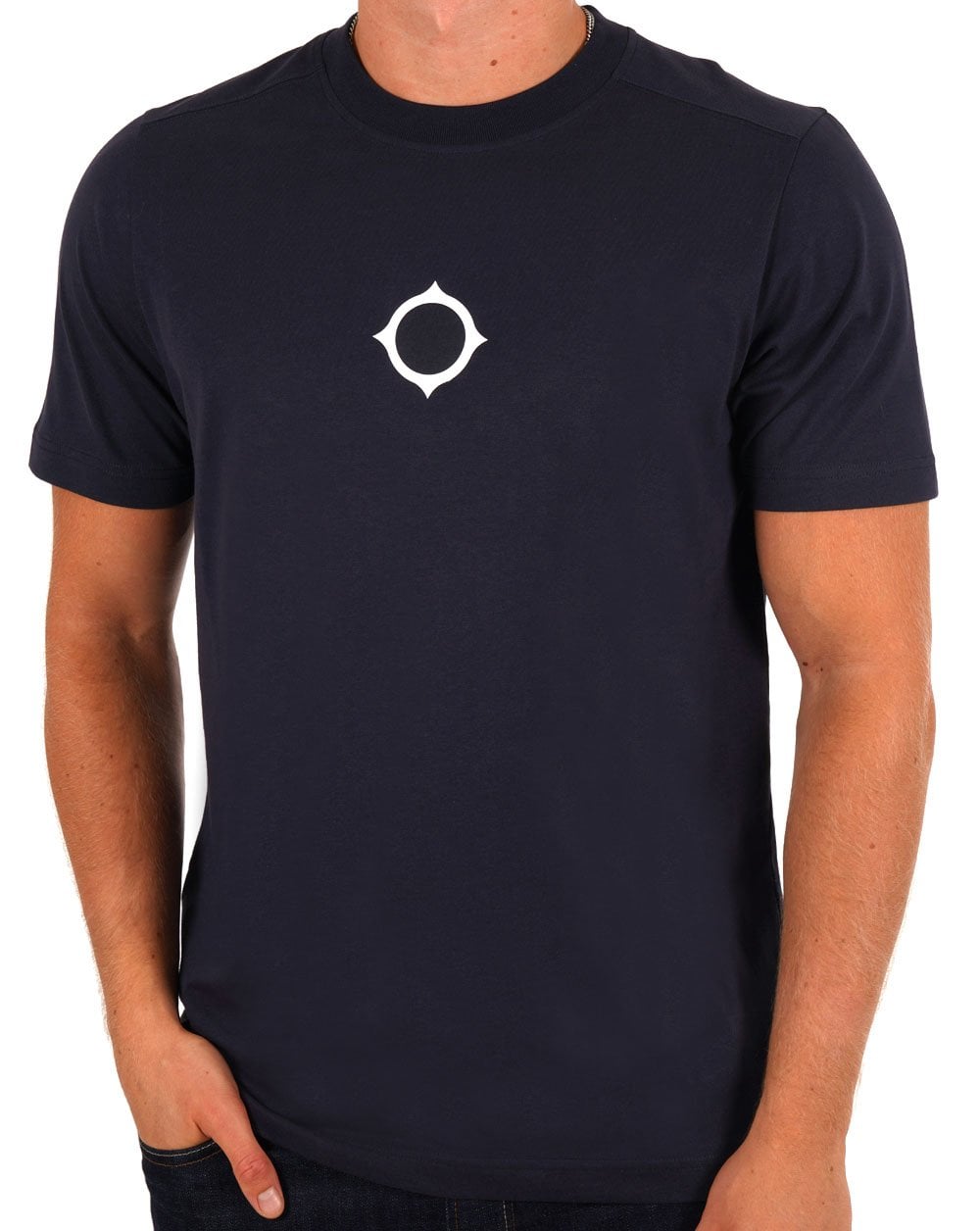 Ma.strum Compass Print T-shirt Ink Navy