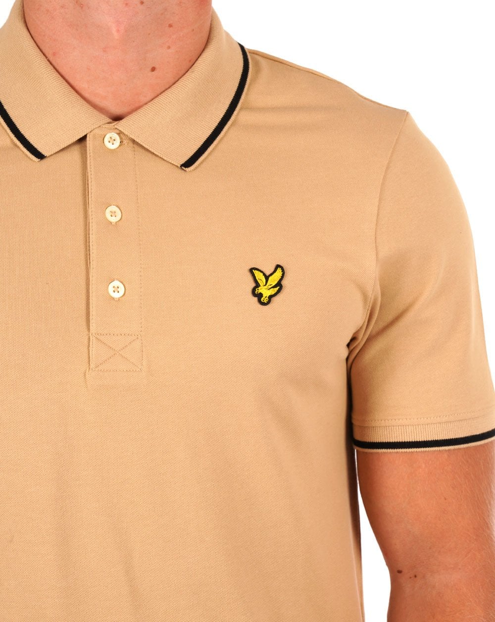 Lyle & Scott Tipped Polo Shirt Biscuit
