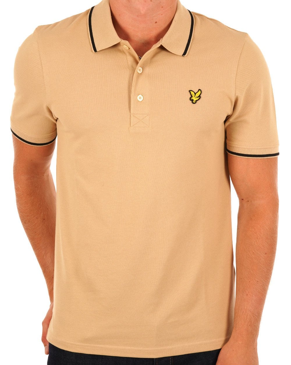 Lyle & Scott Tipped Polo Shirt Biscuit