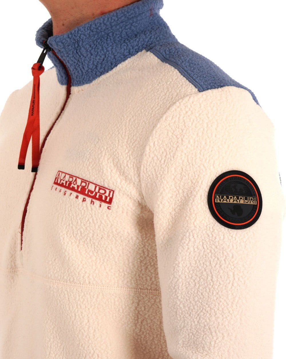 Napapijri Anderby Half Zip Fleece Ecru