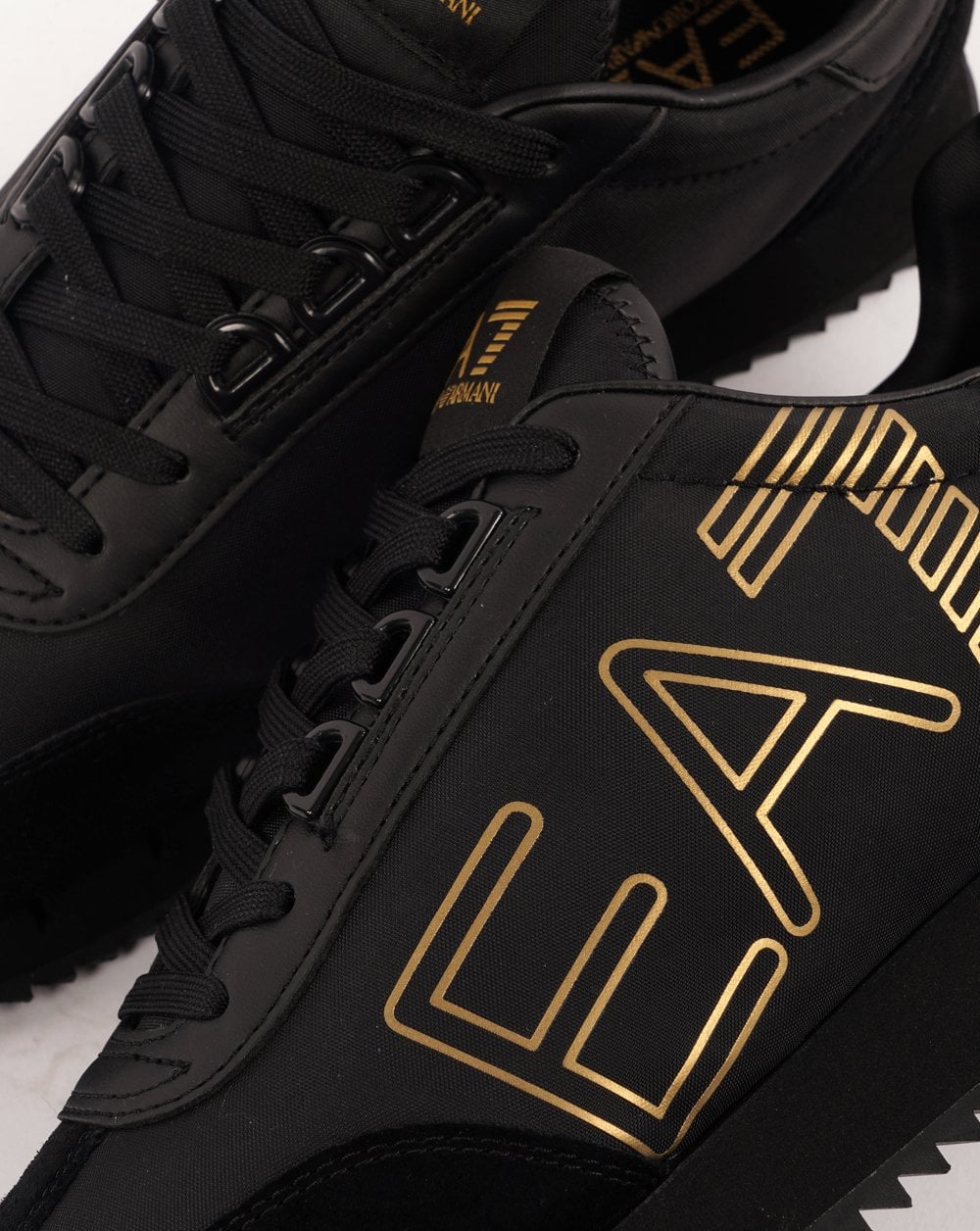 EA7 B&W Vintage Trainer Black/Gold