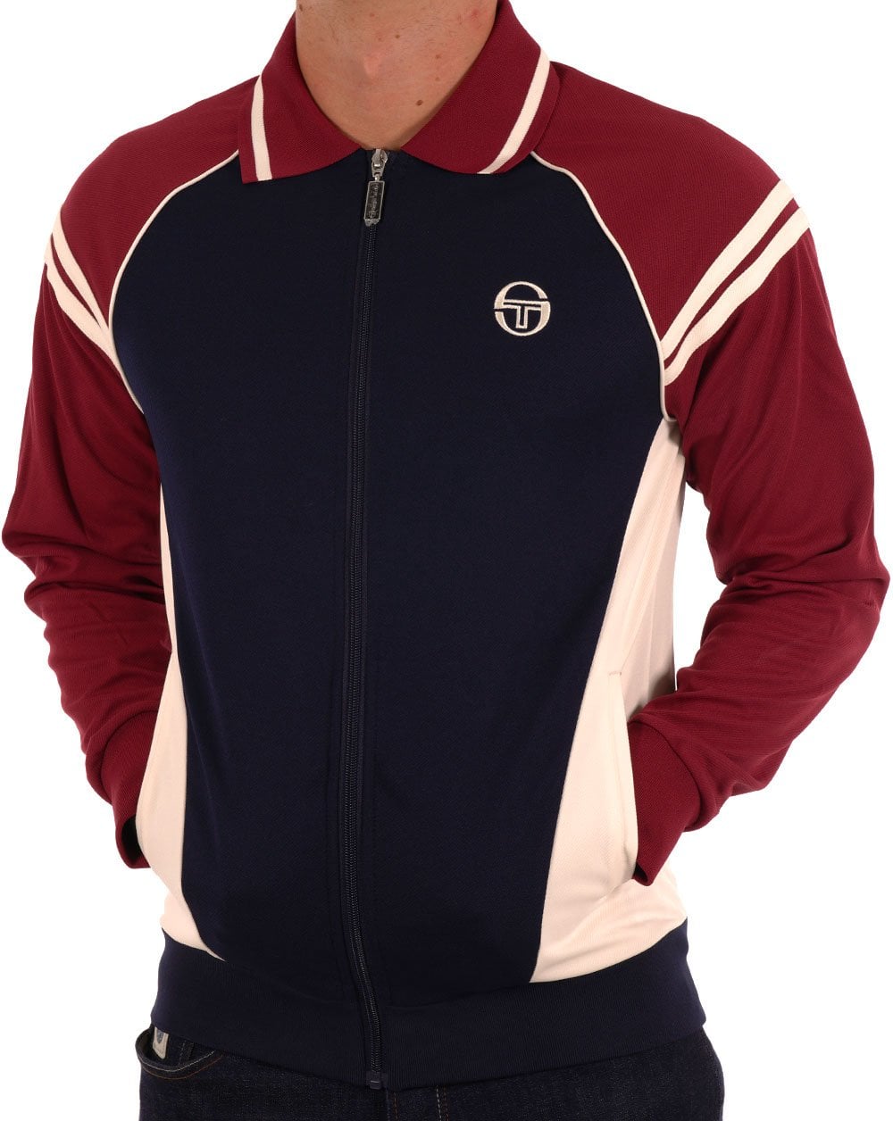 Sergio Tacchini Ascot Track Top Navy Claret