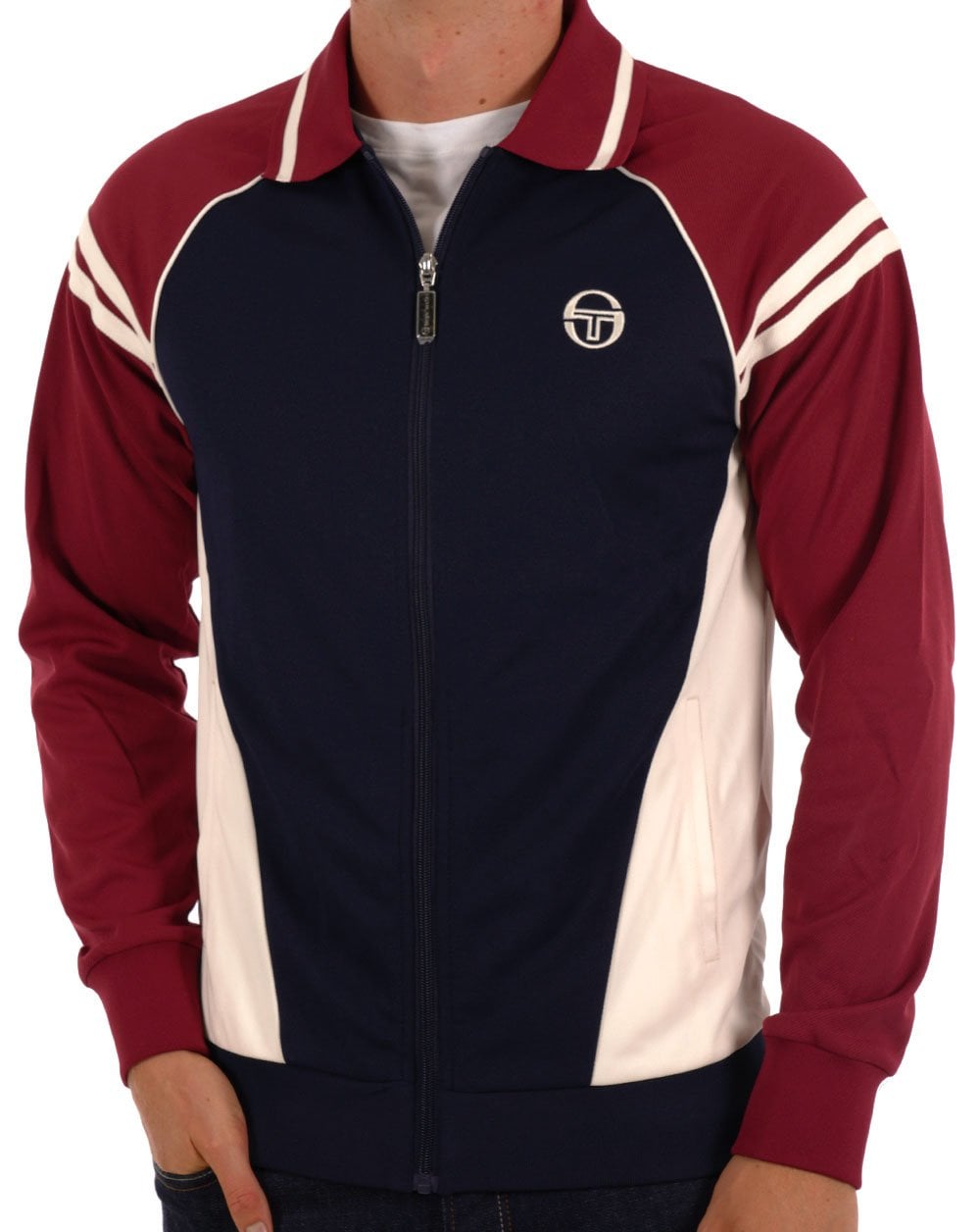 Sergio Tacchini Ascot Track Top Navy Claret