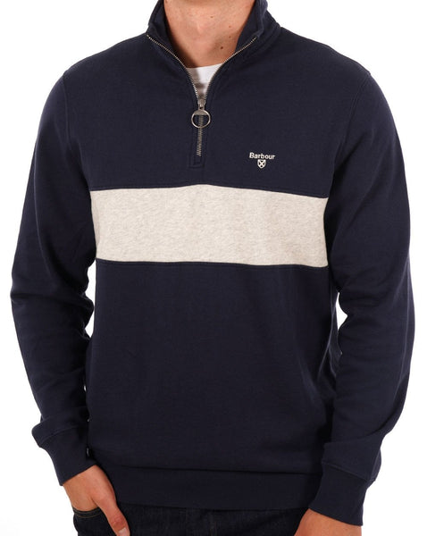 Barbour Bromfield Half Zip Sweater Navy